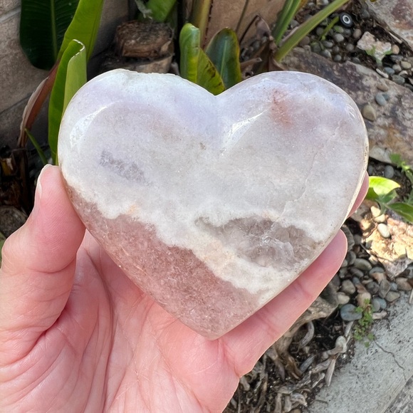 Pink Amethyst Quartz Crystal Druzy Heart - Picture 3 of 11